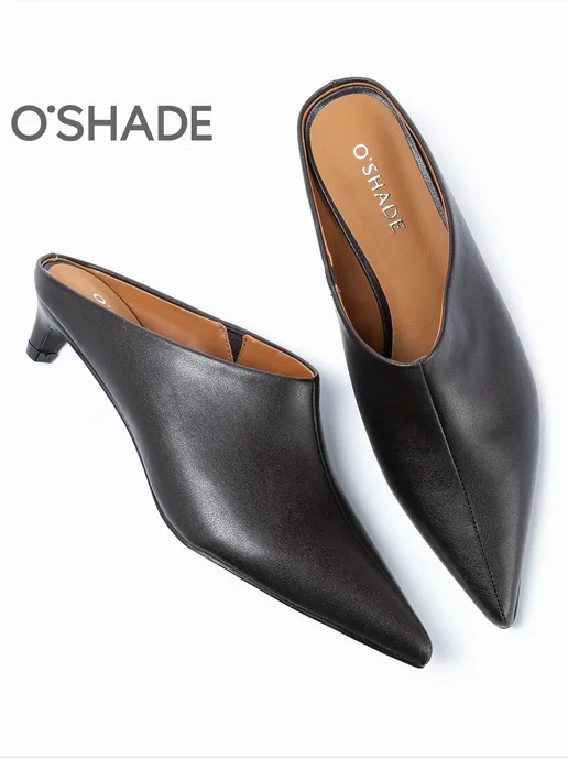 O`SHADE Мюли на низком каблуке женские, коричневый, фото 5