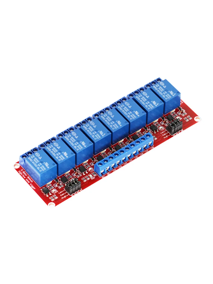 Реле-модуль 1/2/4/8 каналов с оптопарой 5V/12V/24V