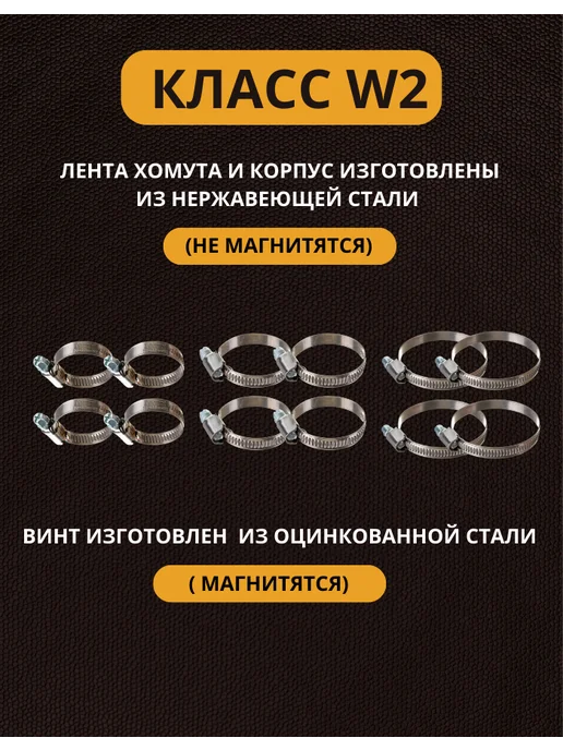 Хомуты червячные металлические для шлангов набор 20 шт, 20 шт, фото 3