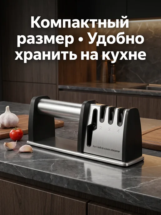 Точилка ножеточка для ножей и ножниц алмазная сталь 304, серый, фото 5