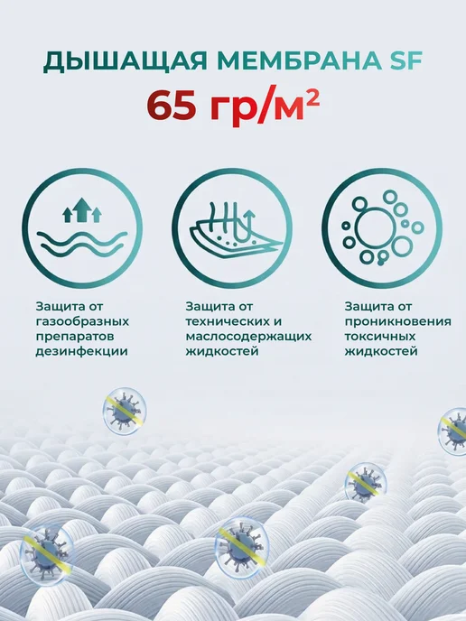 Защитные костюмы ЗЕВС Защитный комбинезон MicroMax NS каспер 65г м2, 65 г, фото 2