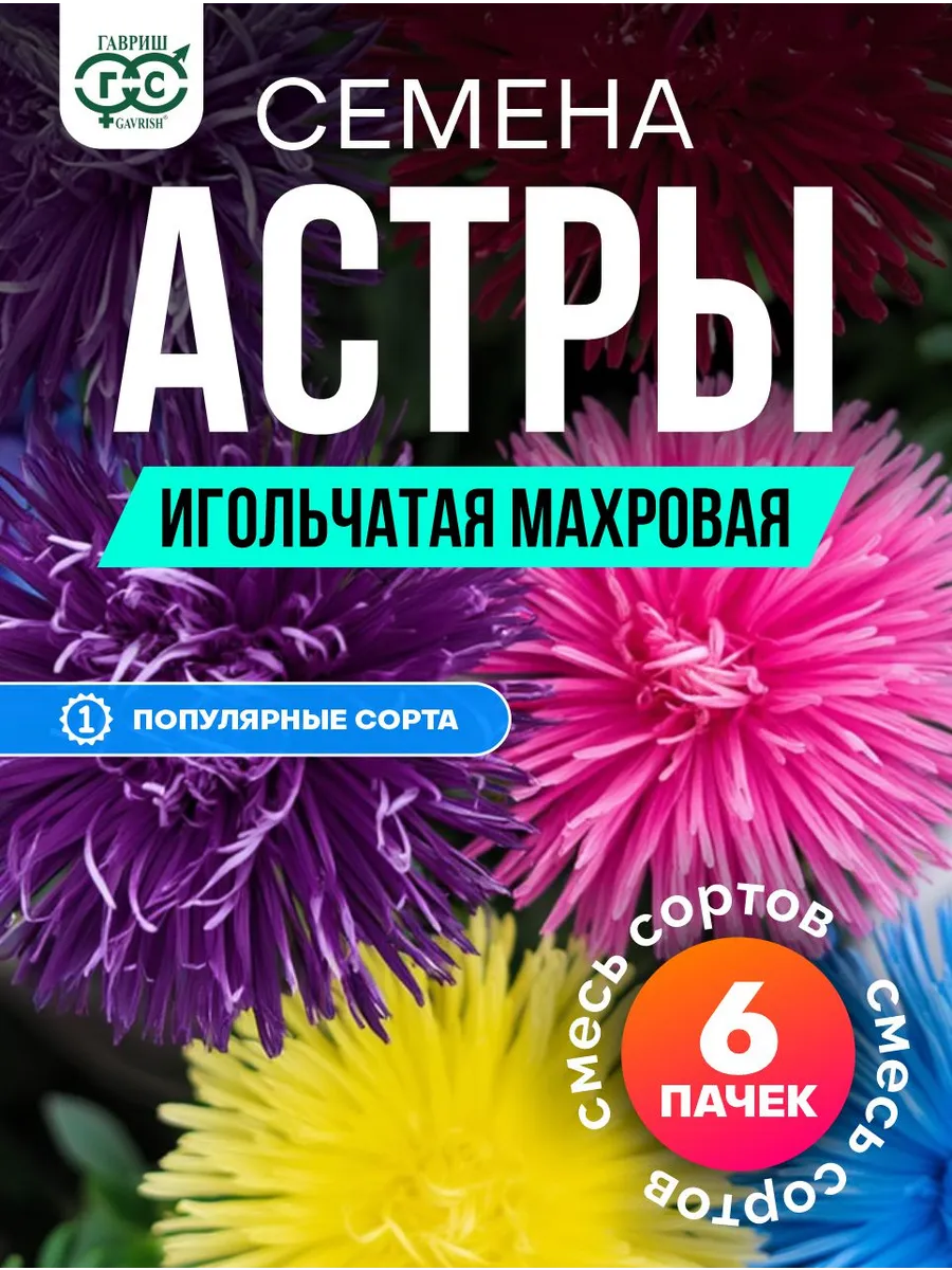Астра семена игольчатая махровая кустовая