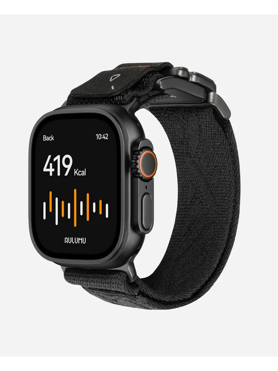 Ремешок С03 для Apple Watch, черный с черной пряжкой