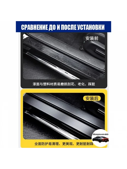 Changan X5 Plus Накладка на автомобиль на пороги, 10 шт, 10 шт, фото 3