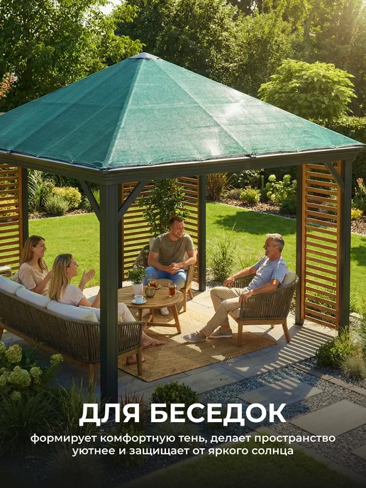 ЧЗМ Сетка затеняющая 80% садовая для парников от солнца 4х6м, 4x6 м, фото 5