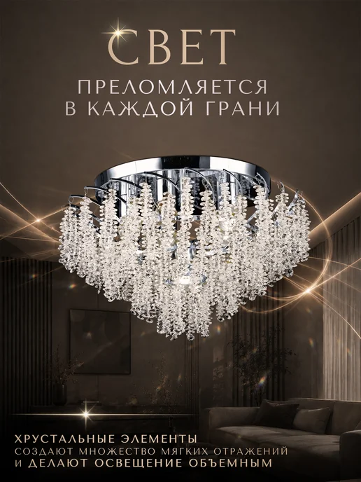 Astrea Люстра потолочная хрустальная на кухню, вариант, фото 3