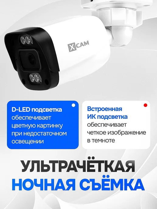 X-CAM IP камера видеонаблюдение для ПВЗ PoE уличная, белый, фото 5
