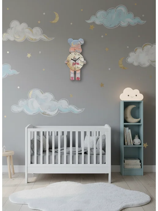DZiVA Часы настенные "Сказочный медвежонок" 21х40 см, 21x40 см, фото 7