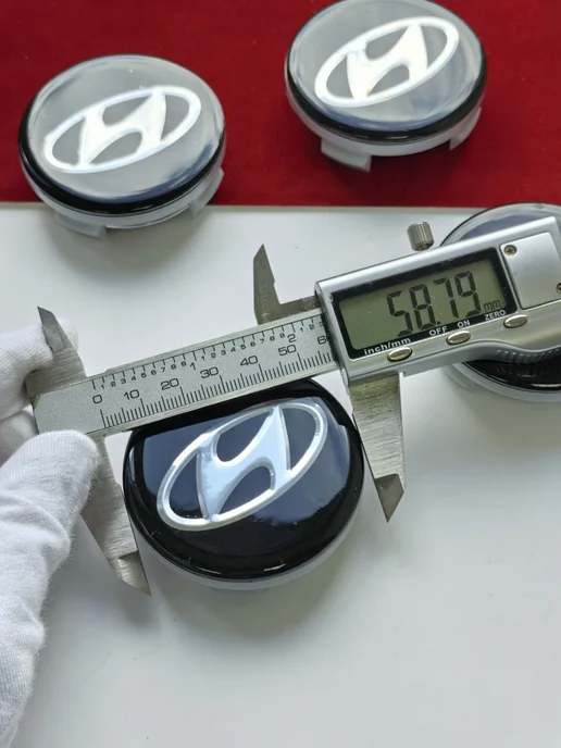 GoGoAuto Заглушки Hyundai 59 мм колпачки на литые диски, черный, фото 3