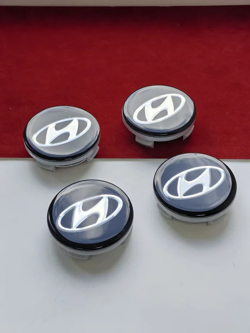GoGoAuto Заглушки Hyundai 59 мм колпачки на литые диски, черный, фото 8