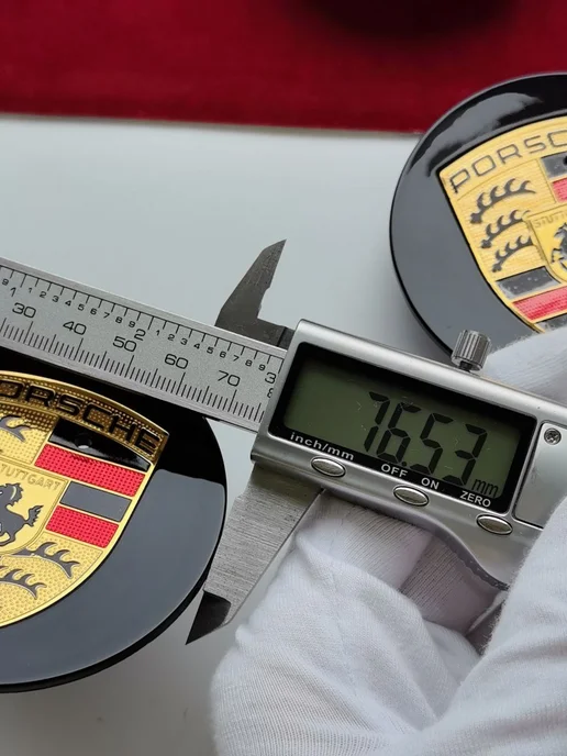 GoGoAuto Колпачки Porsche 76 мм заглушки на литые диски, черный, фото 3