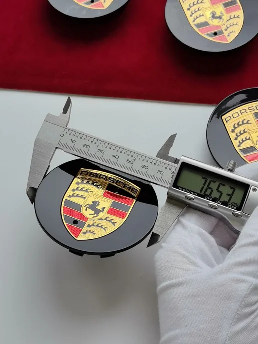 GoGoAuto Колпачки Porsche 76 мм заглушки на литые диски, черный, фото 4
