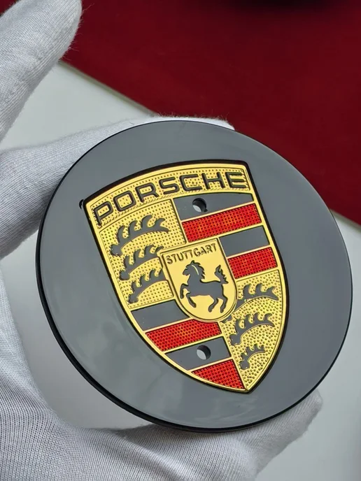 GoGoAuto Колпачки Porsche 76 мм заглушки на литые диски, черный, фото 7