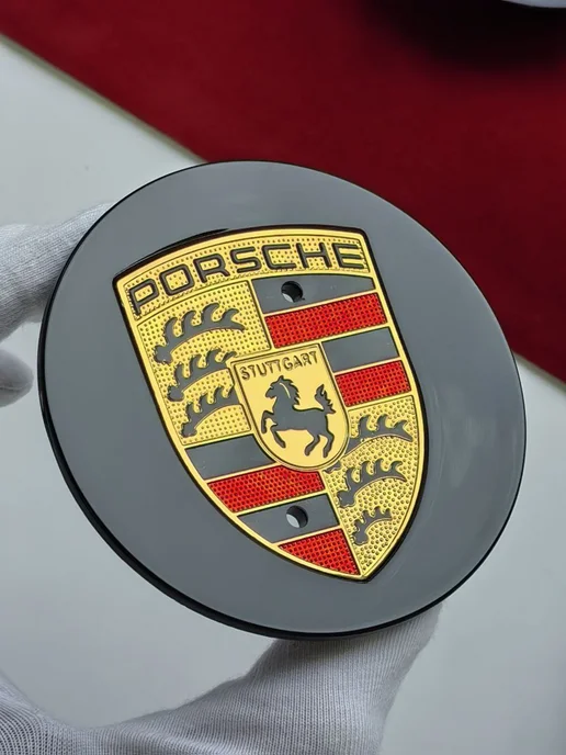 GoGoAuto Колпачки Porsche 76 мм заглушки на литые диски, черный, фото 8