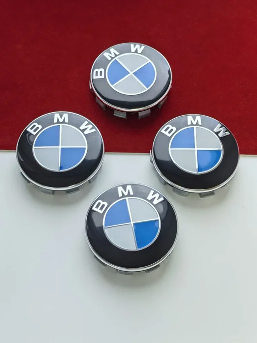 GoGoAuto Заглушки BMW 68 мм колпачки на литые диски, голубой