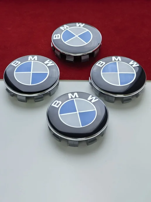 GoGoAuto Заглушки BMW 68 мм колпачки на литые диски, голубой, фото 2