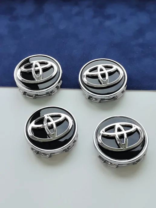 GoGoAuto Заглушки Toyota 62 мм колпачки на литые диски, черный
