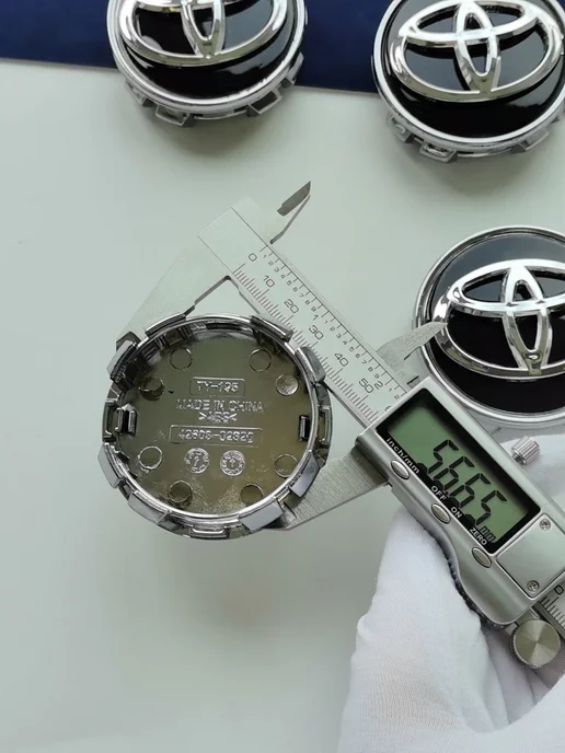 GoGoAuto Заглушки Toyota 62 мм колпачки на литые диски, черный, фото 4