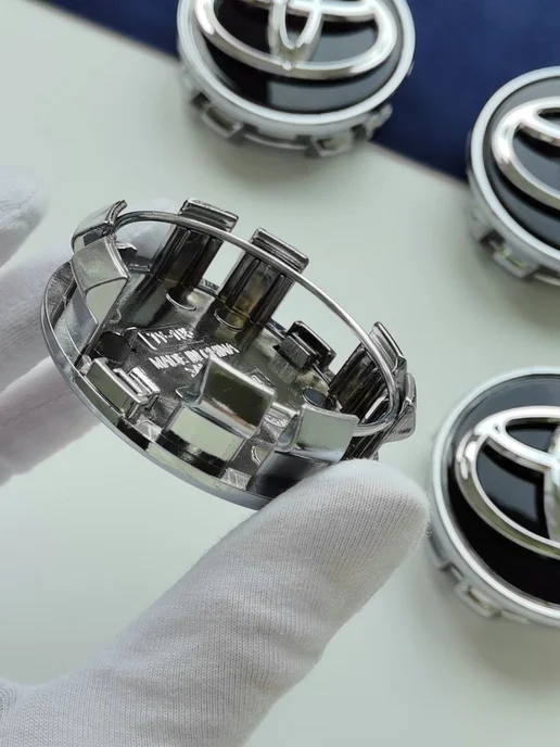 GoGoAuto Заглушки Toyota 62 мм колпачки на литые диски, черный, фото 6
