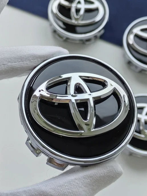 GoGoAuto Заглушки Toyota 62 мм колпачки на литые диски, черный, фото 7