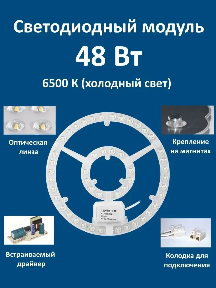 Светодиодная модуль для светильников 48ват