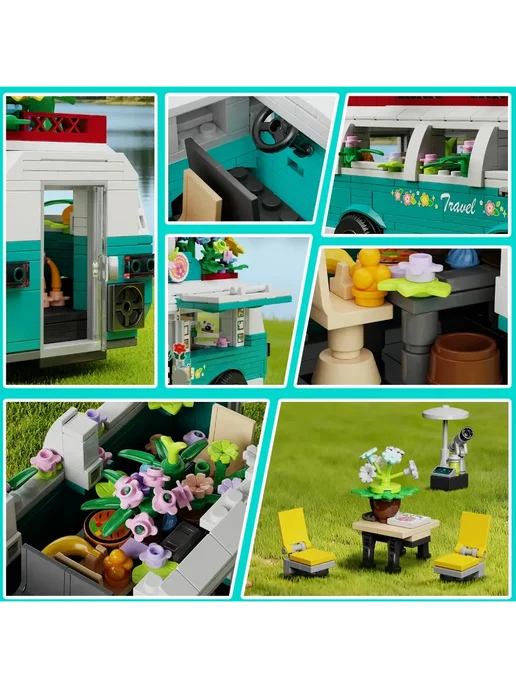 LEGO Конструктор Цветочный Автобус 948 деталей, зеленый, фото 6
