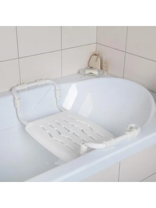 Сиденье для ванны раздвижное 35x29 см белое, 35x29 см
