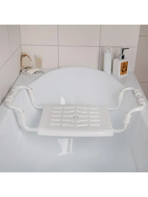 Сиденье для ванны раздвижное 35x29 см белое, 35x29 см, фото 2