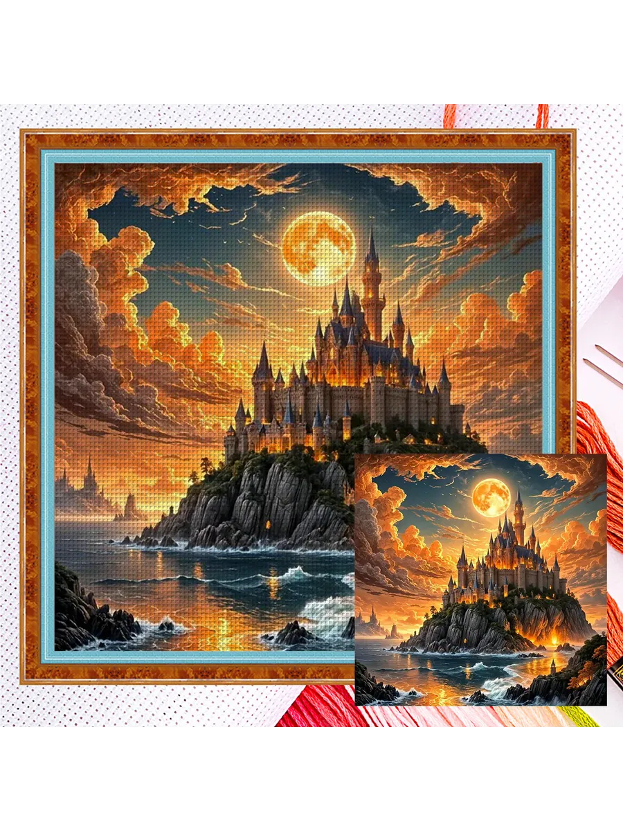 Castle Castle 14CT набор для вышивки 40x40см для декора
