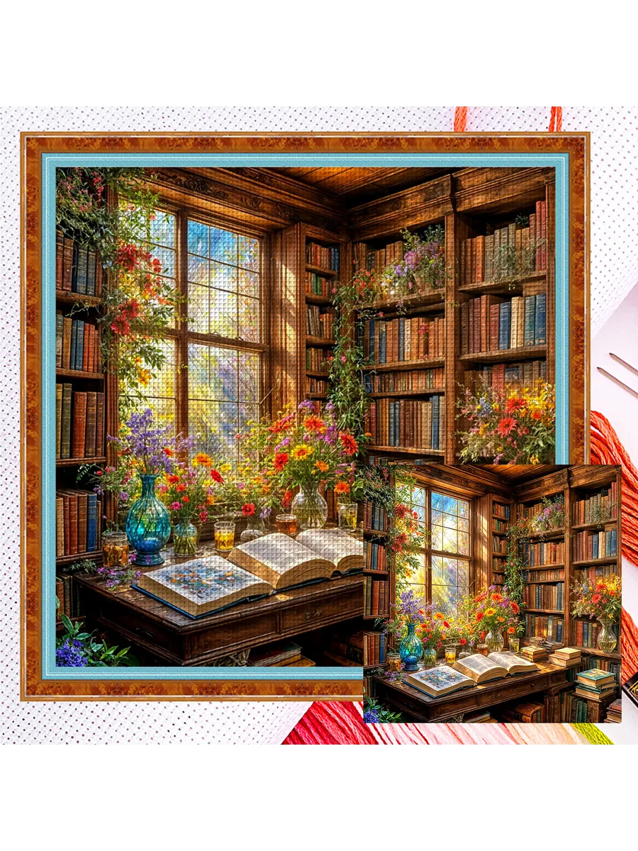 Кейджи для Wildberries набор вышивки 40x40см, уютный