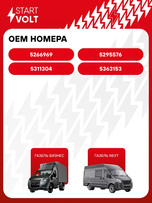 STARTVOLT Стартер ГАЗель Бизнес Next Cummins ISF редукторный 2,5кВт, вариант, фото 2