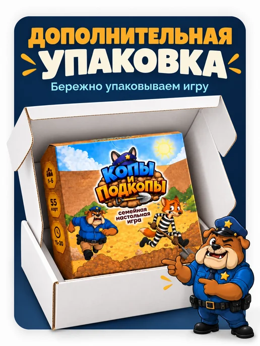 Gosobr Настольная игра Копы и Подкопы для детей и всей семьи 3+, вариант, фото 5