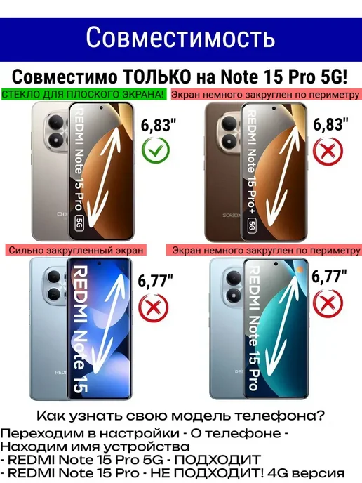 PANZERFILM Защитное стекло на Xiaomi Redmi Note 15 Pro 5G, 5 г, фото 2