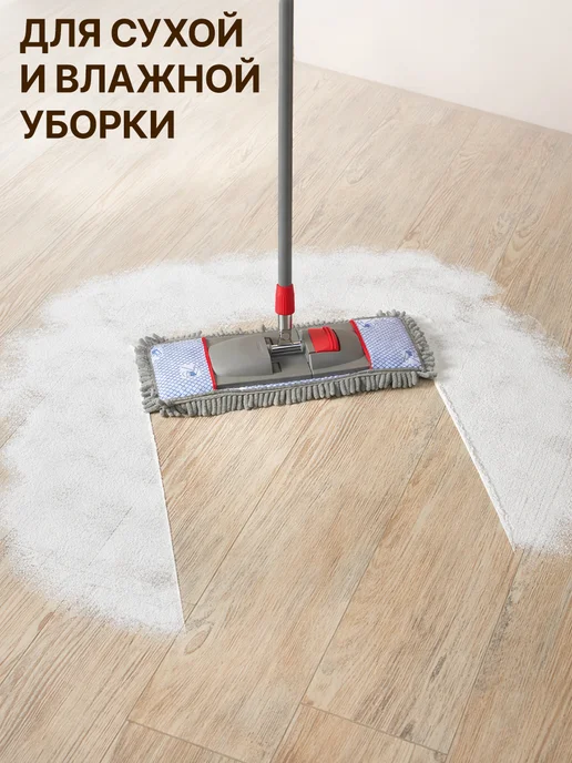GT Насадка для швабры сменная из микрофибры 44х15 см для окон, 44x15 см, фото 7