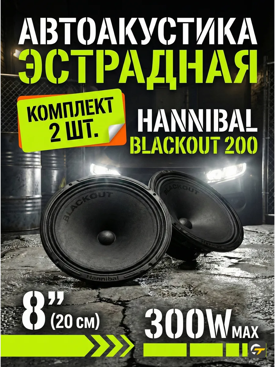 Эстрадные колонки Blackout 200 (20 см) 2 шт