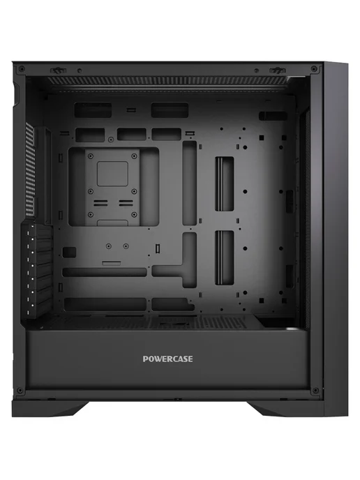 Powercase Компьютерный корпус ByteFlow Pro, черный, черный, фото 4