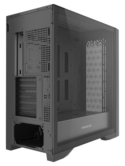 Powercase Компьютерный корпус ByteFlow Pro, черный, черный, фото 5
