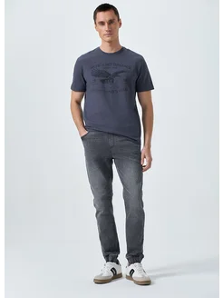 Джинсы укороченные в эластичном дениме