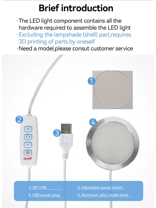 Sprouture Lab DIY Led 001 For Bambu lab LED Lamp Kit, вариант, фото 7