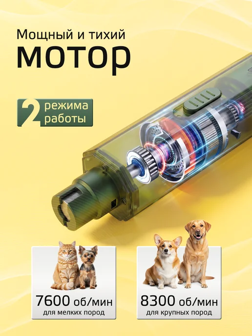 Homy Mood Гриндер когтерезка для собак и кошек электрический, зеленый, фото 5