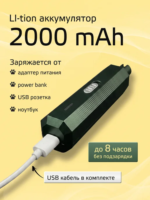 Homy Mood Гриндер когтерезка для собак и кошек электрический, зеленый, фото 7