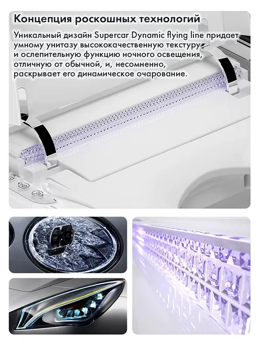 HAITEC Смарт унитаз HT-EST414E с встроенным бачком и голос.упр, белый, фото 3