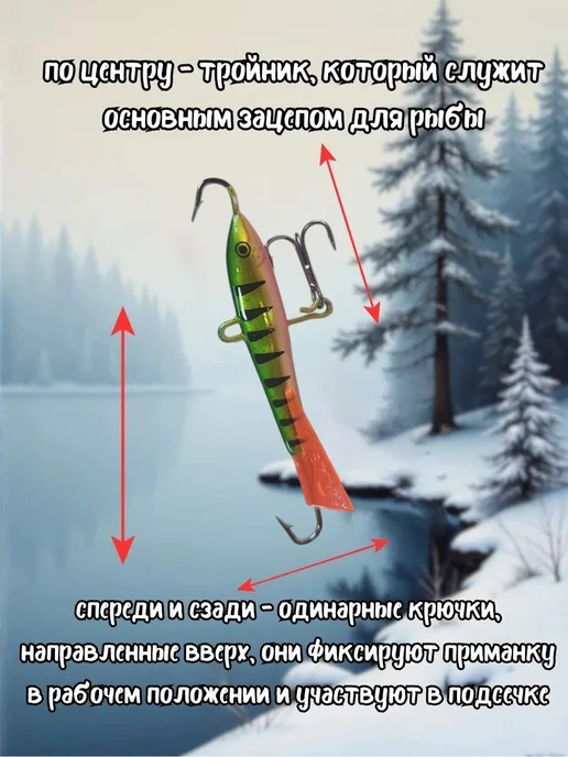 Балансир для зимней рыбалки 18 грамм, зеленый, фото 3