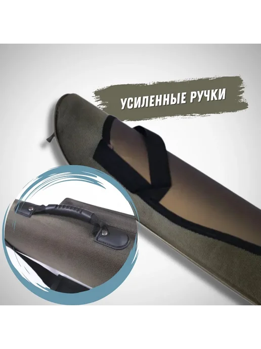 DEJIA Чехол для удочек сумка рыболовная 135см 1 отдел, коричневый, фото 2