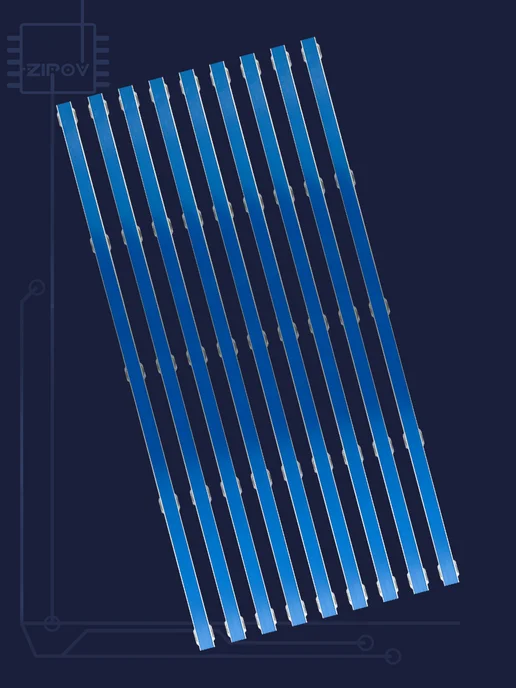 Zipov 2 Подсветка для Dexp U55G8000Q Hartens HTY-55UHD11B-S2 Ver 2, вариант, фото 6