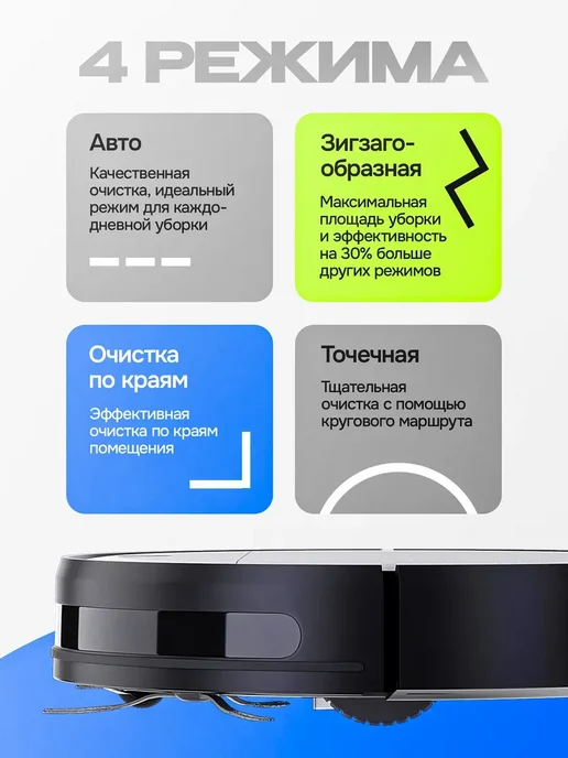 Робот пылесос с сухой и влажной уборкой 6000, черный, фото 7