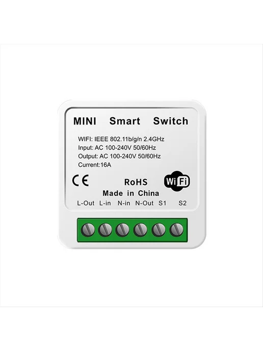 Умный выключатель Tuya 16A mini WiFi для самостоятельной сбо…, вариант, фото 4