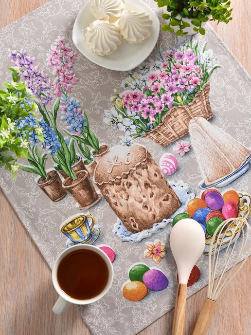 NIKITA TEREHOV TEXTILE Полотенца кухонные 47х60см 3 шт рогожка, 47x60 см, 3 шт, фото 5