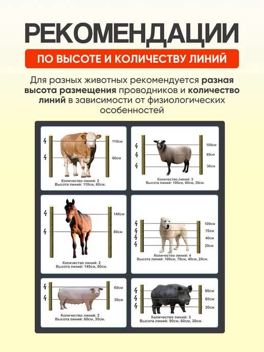 Kaas электропастух для коров и овец комплект №27, вариант, фото 8