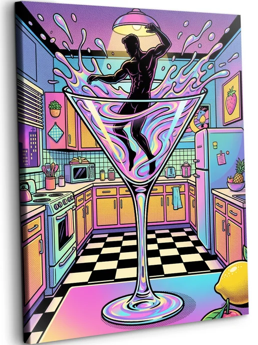 Art on Canvas Танец в бокале Картина по номерам на холсте 40х50 см, 40x50 см, фото 2
